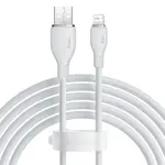 КАБЕЛЬ BASEUS PUDDING SERIES FAST CHARGING CABLE USB-A TO LIGHTNING 2.4A 2M, БІЛИЙ P10355700221-01