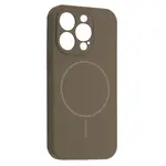 ЧОХОЛ SILICONE CASE FULL CAMERA FINE RING MAGSAFE ДЛЯ IPHONE 12 PRO TITANIUM, СІРИЙ