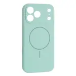 ЧОХОЛ SILICONE CASE FULL CAMERA FINE RING MAGSAFE ДЛЯ IPHONE 17 PRO MAX LIGHT CYAN