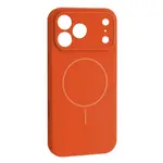 MR4_151987 Чохол silicone case full camera fine ring magsafe для iphone 17 pro max помаранчевий 