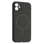 ЧОХОЛ SILICONE CASE FULL CAMERA FINE RING MAGSAFE ДЛЯ IPHONE 12 CHARCOAL, СІРИЙ, ЧОРНИЙ