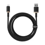 КАБЕЛЬ BASEUS DURA SERIES USB-A TO LIGHTNING 2.4A 2M, ЧОРНИЙ-ЗОЛОТИСТИЙ P10377801U01-02