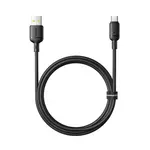 КАБЕЛЬ BASEUS SILKY SERIES USB-A TO TYPE-C 3A 2M, ЧОРНИЙ P10377703113-03