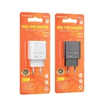 МЕРЕЖЕВИЙ ЗАРЯДНИЙ ПРИСТРІЙ BOROFONE BA88A PD20W, QC3.0, ЧОРНИЙ