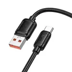 КАБЕЛЬ HOCO X115 SURPASS 100W FAST CHARGING DATA CABLE TYPE-C 1M, ЧОРНИЙ