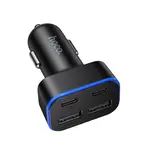 АВТОМОБІЛЬНИЙ ЗАРЯДНИЙ ПРИСТРІЙ HOCO Z63 BARRY FOUR-PORT CAR CHARGER, ЧОРНИЙ