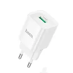МЕРЕЖЕВИЙ ЗАРЯДНИЙ ПРИСТРІЙ HOCO C145A CHARM SINGLE PORT QC3.0 CHARGER, БІЛИЙ