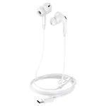 НАВУШНИКИ ДРОТОВІ HOCO M101 PRO CRYSTAL SOUND TYPE-C WIRE-CONTROLLED WITH MIC., БІЛИЙ