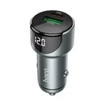 АВТОМОБІЛЬНИЙ ЗАРЯДНИЙ ПРИСТРІЙ HOCO Z42 LIGHT ROAD DIGITAL DISPLAY PD20W, QC3.0 USB-A, TYPE-C, 3A, METAL, СІРИЙ