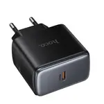 МЕРЕЖЕВИЙ ЗАРЯДНИЙ ПРИСТРІЙ HOCO C159A UPGRADE SINGLE-PORT PD65W CHARGER, ЧОРНИЙ