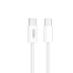 КАБЕЛЬ XO NB-Q259 WOVEN DATA CABLE TYPE-C TO TYPE-C 60W, 1M, БІЛИЙ