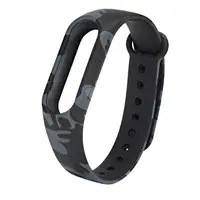 MR4_41227 Ремінець для xiaomi mi band 3, 4 camouflage, чорний-сірий PRC