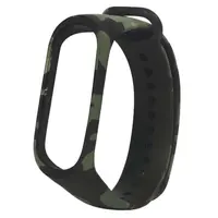 MR4_42114 Ремінець для xiaomi mi band 3, 4 camouflage, чорний-green 1 PRC