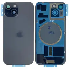 MR1_106893 Задня кришка (скло) для iphone 15 чорний (з рамкою) PRC