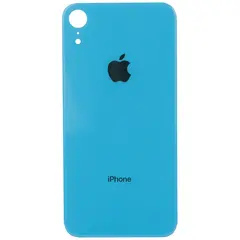 MR1_84909 Задня кришка (скло) для iphone xr синій (великий виріз під камеру) PRC