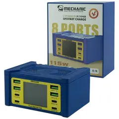 MR1_100177 Зарядний пристрій mechanic v-power 8s (4 usb, 4 pd 18w type-c) MECHANIC
