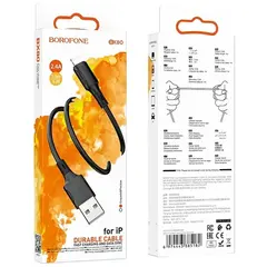 MR1_100549 Кабель usb lightning borofone bx-80 (1 m, 2.4a) BOROFONE