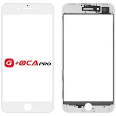 MR1_100959 Скло дисплея для переклеювання oca pro iphone 8 plus з рамкою та oca білий OCA PRO