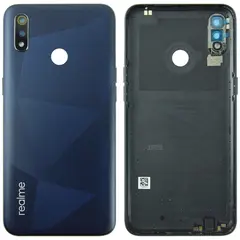 MR1_101104 Задня частина корпусу для realme 3 (rmx1825, rmx1821) чорний (з склом камери) PRC