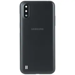 MR1_101109 Задня частина корпусу для samsung galaxy a01 sm-a015 чорний (з склом камери) PRC