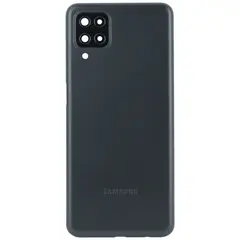 MR1_101158 Задня частина корпусу для samsung galaxy a12 sm-a125 чорний (з склом камери) PRC