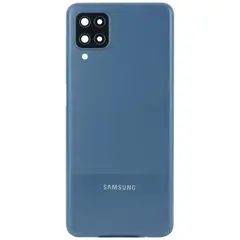 MR1_101531 Задня частина корпусу для samsung galaxy a12 sm-a125 синій (з склом камери) PRC