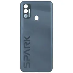 MR1_101655 Задня частина корпусу для tecno spark 7 чорний (з склом камери) PRC