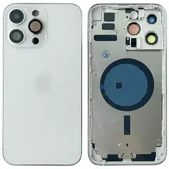 MR1_101940 Корпус для iphone 14 pro max (з кнопками та sim-лотком) сріблястий, (eu, uk: sim, esim) PRC