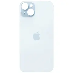 MR1_101945 Задня кришка (скло) для iphone 15 plus синій (великий виріз під камеру) PRC