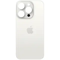 MR1_101954 Задня кришка (скло) для iphone 15 pro білий (великий виріз під камеру) PRC