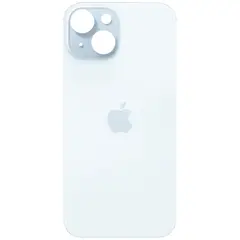 MR1_101965 Задня кришка (скло) для iphone 15 синій (великий виріз під камеру) PRC
