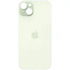 MR1_101966 Задня кришка (скло) для iphone 15 plus зелений (великий виріз під камеру) PRC