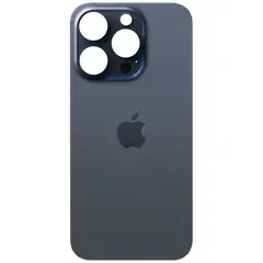 MR1_101967 Задня кришка (скло) для iphone 15 pro синій (великий виріз під камеру) PRC