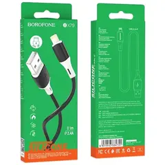 MR1_102423 Кабель usb lightning borofone bx32 (1 m, 2.4a) чорний BOROFONE