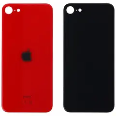 MR1_102745 Задня кришка (скло) для iphone se (2020), (4.7) червоний (великий виріз під камеру) PRC