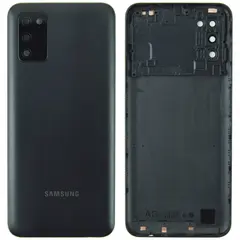 MR1_103742 Задня частина корпусу для samsung galaxy a03s sm-a037f чорний (з склом камери) PRC