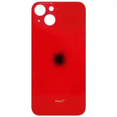 MR1_106324 Задня кришка (скло) для iphone 13 mini червоний (великий виріз під камеру) PRC