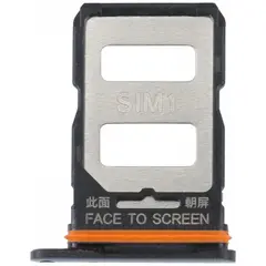 MR1_106419 Тримач sim карти для xiaomi 12t, 12t pro, redmi k50 ultra (2 sim) чорний PRC