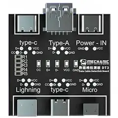 MR1_106726 Тестер кабелів живлення та синхронізації mechanic dt3 (lightning, usb type-c, micro) MECHANIC