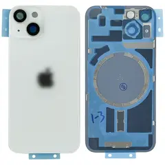 MR1_106892 Задня кришка (скло) для iphone 14 starlight білий (з рамкою) PRC