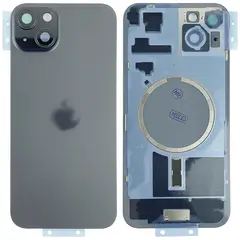 MR1_106896 Задня кришка (скло) для iphone 15 plus чорний (з рамкою) PRC