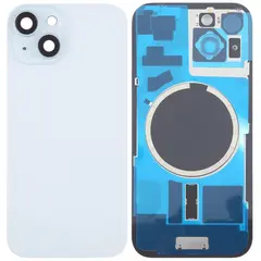 MR1_106897 Задня кришка (скло) для iphone 15 plus синій (з рамкою) PRC