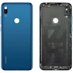 MR1_107762 Задня частина корпусу для huawei y6 (2019) синій (з склом камери) PRC