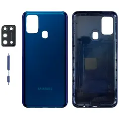 MR1_107768 Задня частина корпусу для samsung galaxy m31 sm-m315 синій (з склом камери) PRC