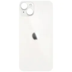MR1_107781 Задня кришка (скло) для iphone 14 plus білий (великий виріз під камеру) PRC