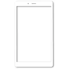 MR1_108007 Скло дисплея для переклеювання samsung galaxy tab a (8.0) 2019 lte (sm-t295) білий, oca PRC