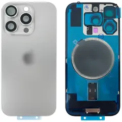 MR1_108040 Задня кришка (скло) для iphone 16 pro natural titanium (з рамкою) PRC