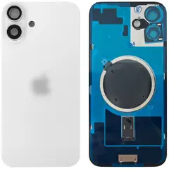 MR1_108055 Задня кришка (скло) для iphone 16 plus білий (з рамкою) PRC