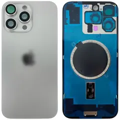 MR1_108059 Задня кришка (скло) для iphone 16 pro max natural titanium (з рамкою) PRC
