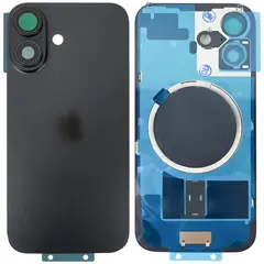 MR1_108060 Задня кришка (скло) для iphone 16 чорний (з рамкою) PRC